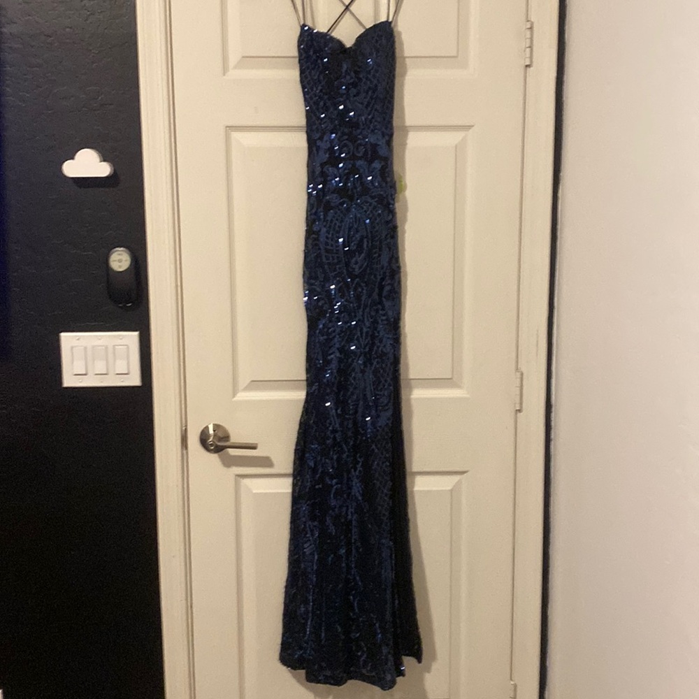 Windsor Long Navy/Black Dress